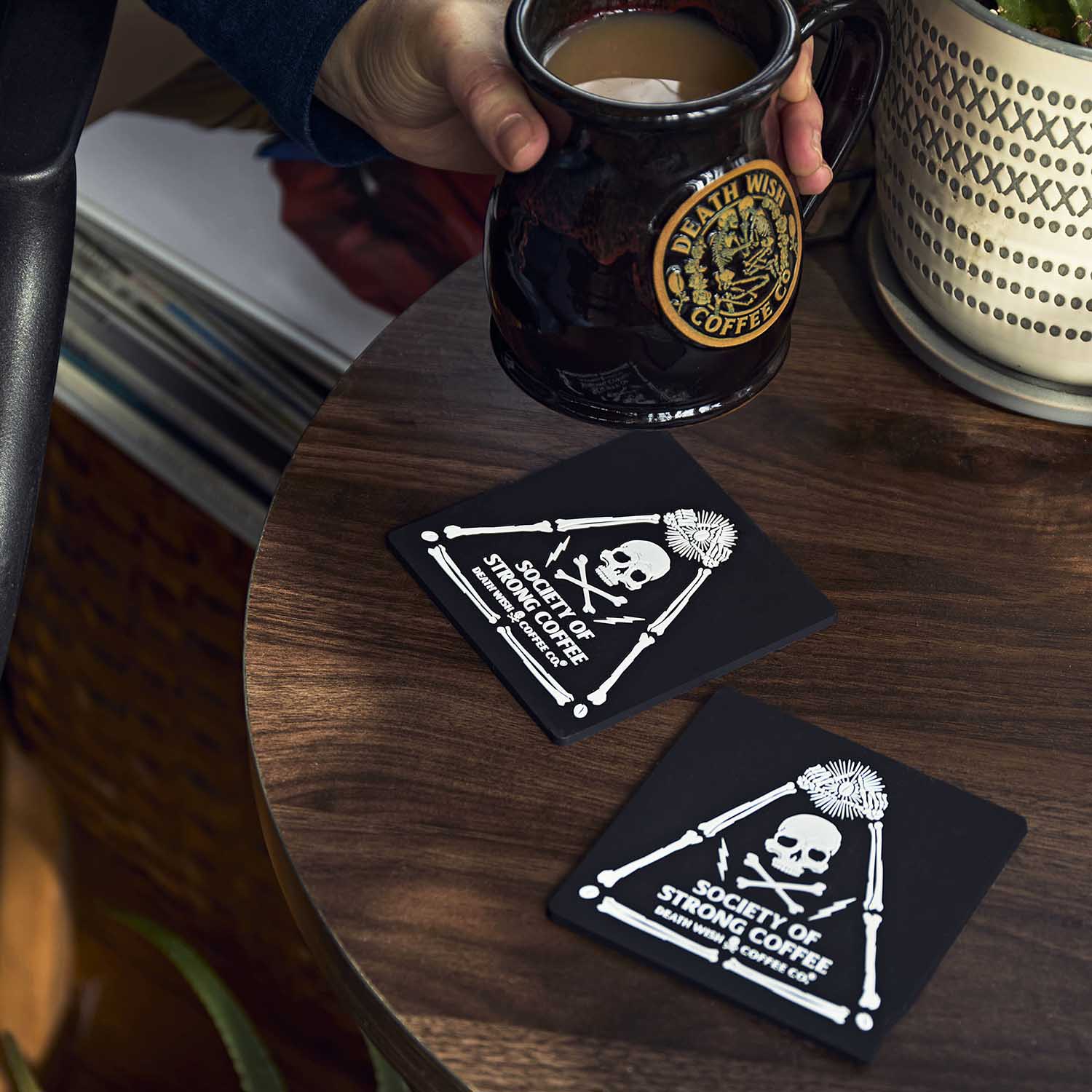 Society of Strong Coffee Coaster Set - Image 3